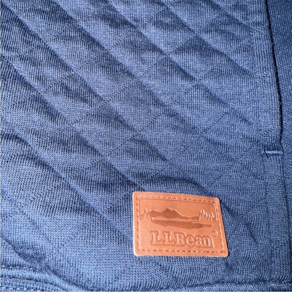 LL BEAN sz small navy quilted cotton vest - Picture 2 of 4